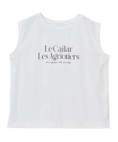 Green Parks ノースリーブフェミニンロゴプルオーバー