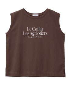 Green Parks ノースリーブフェミニンロゴプルオーバー