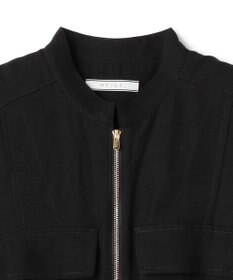 BEIGE， BERNARD / リネン混 フロントジップ スタンドカラードレス