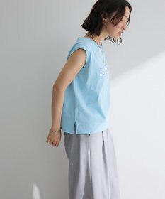 Green Parks ノースリーブフェミニンロゴプルオーバー