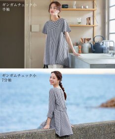 Tiaclasse L 【小倉優子さん着用・選べる袖TYPE・洗える】バックフレアチュニック