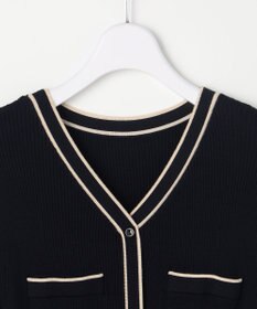 any SiS 【洗える】バイカラーデザインニット ワンピース ネイビー　M 洗える】バイカラーデザインニット ワンピース / ANY SIS