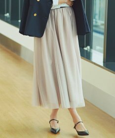 23区 L 【WEB限定/洗える】エアリーチュール スカート ライトベージュ系