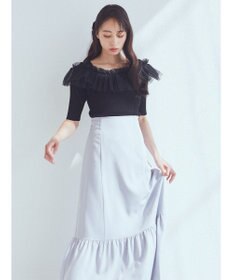 earth music&ecology デコルテチュールニットプルオーバー