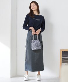 ANY SIS 【WEB・一部店舗限定】サテンカーゴ スカート