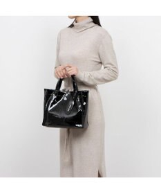 UNBILLION カシュカシュ cachecache / ソフトエナメルスクエア手提げトートS