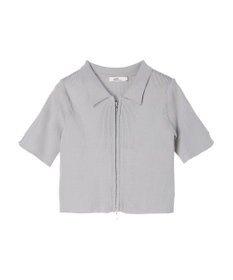 earth music&ecology 衿付きダブルＺＩＰカーディガン