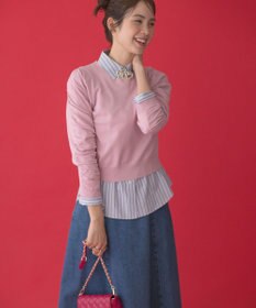 組曲 ハートボタン ニットプルオーバー