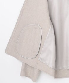 J.PRESS LADIES L ウールナイロンリバー ノーカラー コート