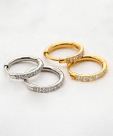 blancotokyo 【金属アレルギー対応】ジルコニアフープピアス CLARA