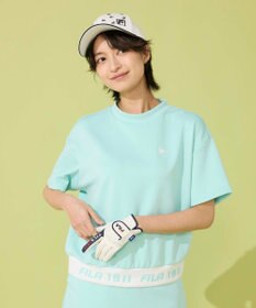 FILA GOLF／marie claire 【FILA GOLF】 裾切り替え半袖モックネックシャツ｜セットアップ可