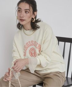 WEGO 【ANGIE VINTAGE】ピグメントカレッジロゴショートスウェット