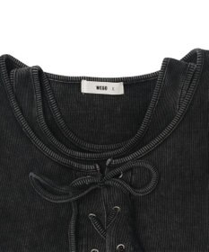 WEGO ヴィンテージライクレースアップT