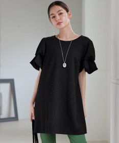 Tiaclasse 【洗える】変形バルーンスリーブカットソーチュニック