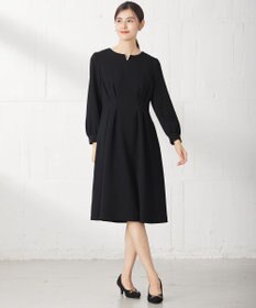 ANY SIS 【洗える】パール調ラインフレア ワンピース