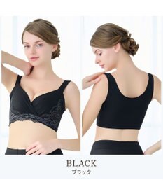 BRADELIS New York 【BRADELIS NewYork peace/ノンワイヤー】綿混トリプルキャッチFITブラ23 ブラデリス 補正 ブラジャー 接触冷感 ノンワイヤー DB123403