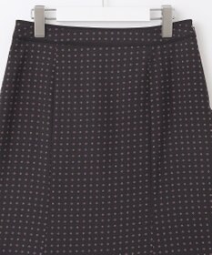 J.PRESS LADIES 【洗える】シュリンクデシン ジオメトリックプリント スカート