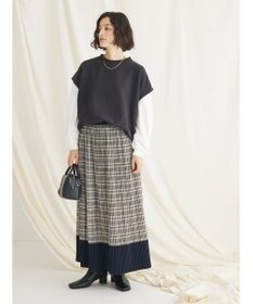 CRAFT STANDARD BOUTIQUE 配色チェックプリーツスカート
