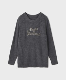 GRACE CONTINENTAL ビジューロゴニットトップ