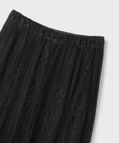 GRACE CONTINENTAL ストライプレースフレアスカート