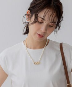 組曲 メタルモチーフパールネックレス