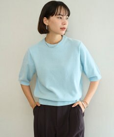 UNFILO L ベロアモール ハーフスリーブニット
