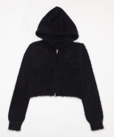 WEGO 【25秋冬新作】シャギーニットジップパーカー