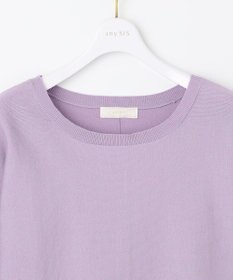 ANY SIS 【CICA加工・選べる9色展開】クルーネックバックスリット ニット