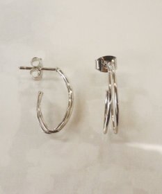 Tiaclasse 【金属アレルギー対応】ダブルラインカーブピアス