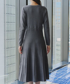 Tiaclasse 【洗える】くるみ釦ニットワンピース