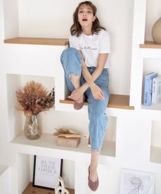 Tiaclasse 【洗える】シンプルロゴプリントTシャツ