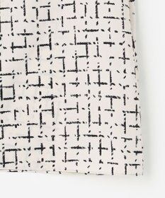 自由区 L 【セットアップ対応・洗える】スクラッチチェックプリント ブラウス