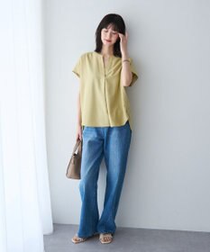 YECCA VECCA 【マシンウォッシャブル】サラサラスキッパーブラウス
