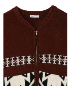 CRAFT STANDARD BOUTIQUE オルテガ柄ニットＺＩＰブルゾン