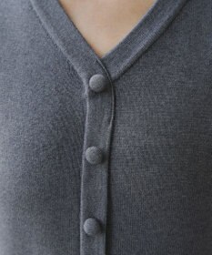 Tiaclasse 【洗える】くるみ釦ニットワンピース