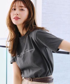 Tiaclasse 【洗える】シンプルロゴプリントTシャツ