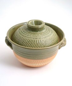 たち吉 【たち吉】伊賀飛びカンナごはん鍋（緑釉）〈１個〉伊賀焼