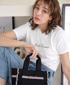 Tiaclasse 【洗える】シンプルロゴプリントTシャツ