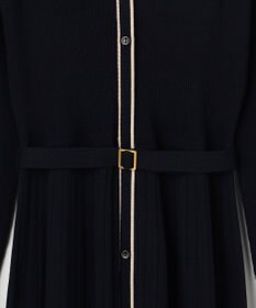 ANY SIS L バイカラーデザインニット ワンピース