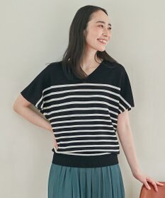 ANY 【洗濯機可/UVケア/アンチピリング】アクリルガーター バタフライスリーブニット