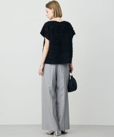 ICB L シアーカットジャガード Vネックトップス