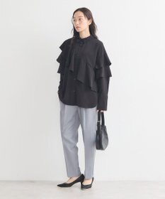 earth music&ecology アシメラッフルシャツ