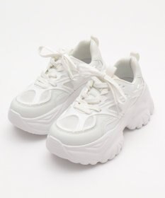 WEGO 【SMLサイズ展開】ラバーコンビ厚底スニーカー