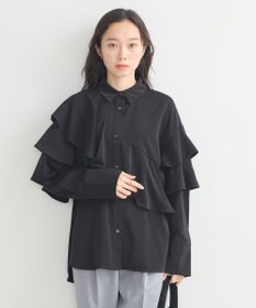 earth music&ecology アシメラッフルシャツ