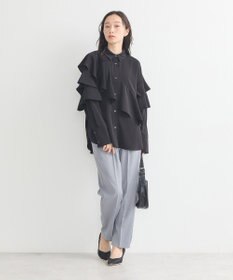 earth music&ecology アシメラッフルシャツ