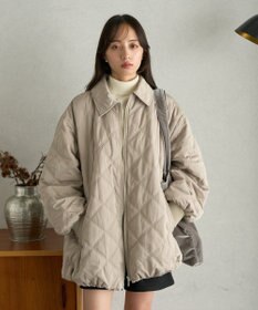 earth music&ecology ダブルステッチキルティングコート