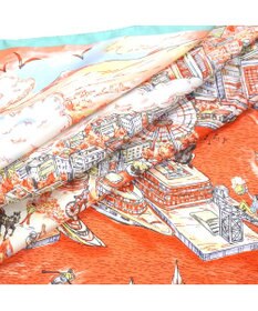 Marca 【伝統横濱スカーフ】YOKOHAMA MINATOMIRAI  大判 シルクツイル スカーフ