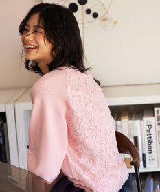 組曲 【選べる8色展開・春まで使える！】バックレースカラー ニット