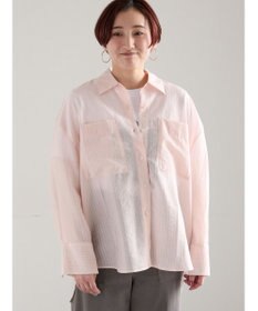 Te chichi シアーストライプシャツ
