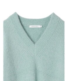 AMERICAN HOLIC モールヤーン片畦Ｖネックニットプルオーバー